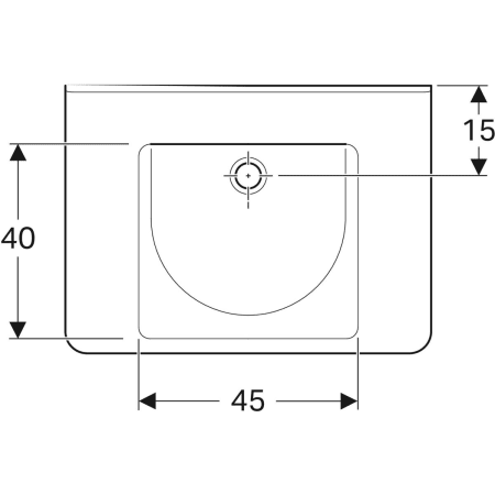 128575000 Раковина Geberit Renova Comfort Square, безбарьерная Geberit  - Вид №26