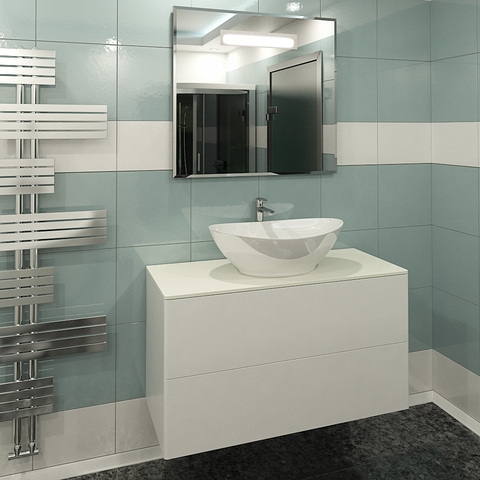 Orange Ot-100TuSTONE+G56 Тумба подвесная Otto c раковиной Гамма 560 Белый sun-id-1517184 - Вид №2