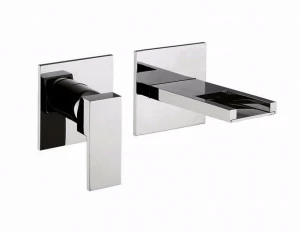 Rubinetteria Giulini Смеситель для раковины водопад настенный на 2 отверстия Pablolux F9820-b1