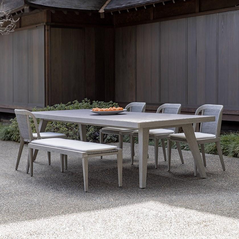 JANUS et Cie Садовая скамейка из тика и janusfiber® Rock garden sun-id-1493487 - Вид №4