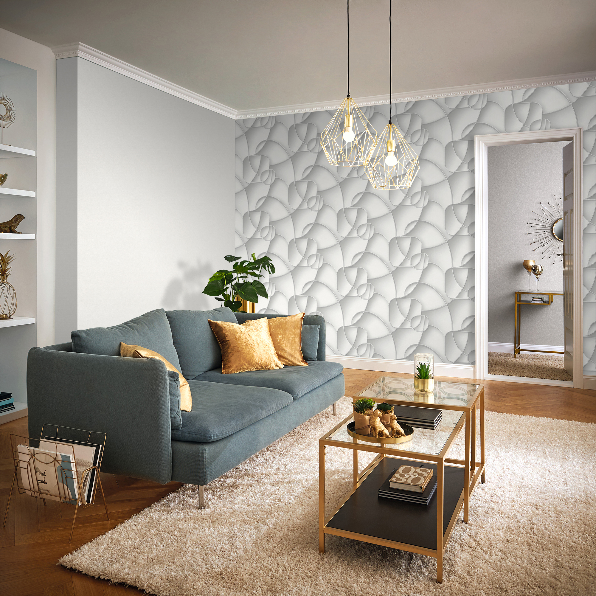 Флизелиновые обои WALL UP Simple белые матовые 85311510 STLM-0061234 - Вид №3