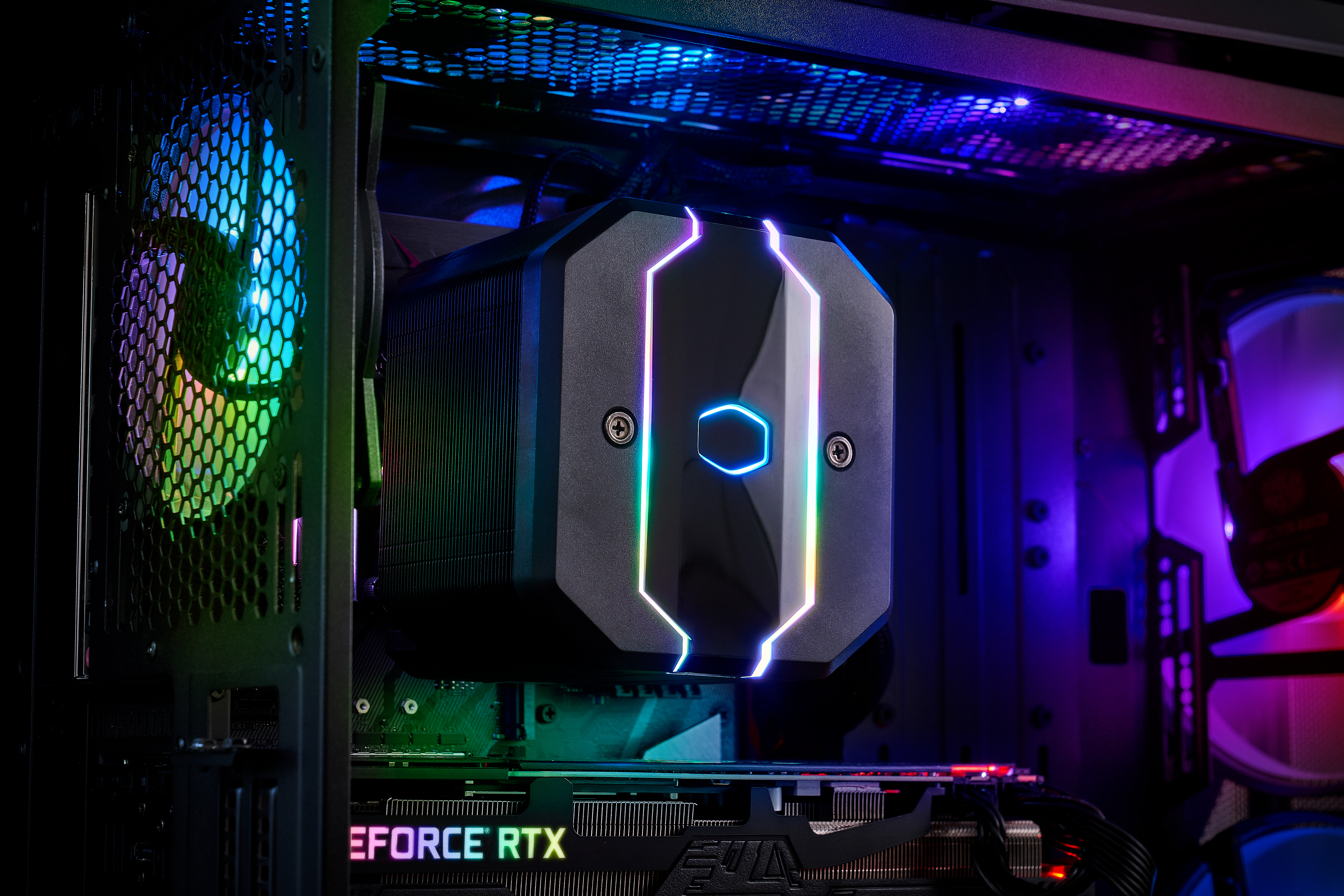 MAM-D6PN-120PA-R1 cpu air ma620m, 650-2000 rpm, 200w, argb led fan, argb led controller, full socket support Cooler Master Santreyd  - Вид №13