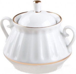 10566358 Императорский фарфоровый завод Сахарница "Белоснежка" "Лучистая" Фарфор твердый