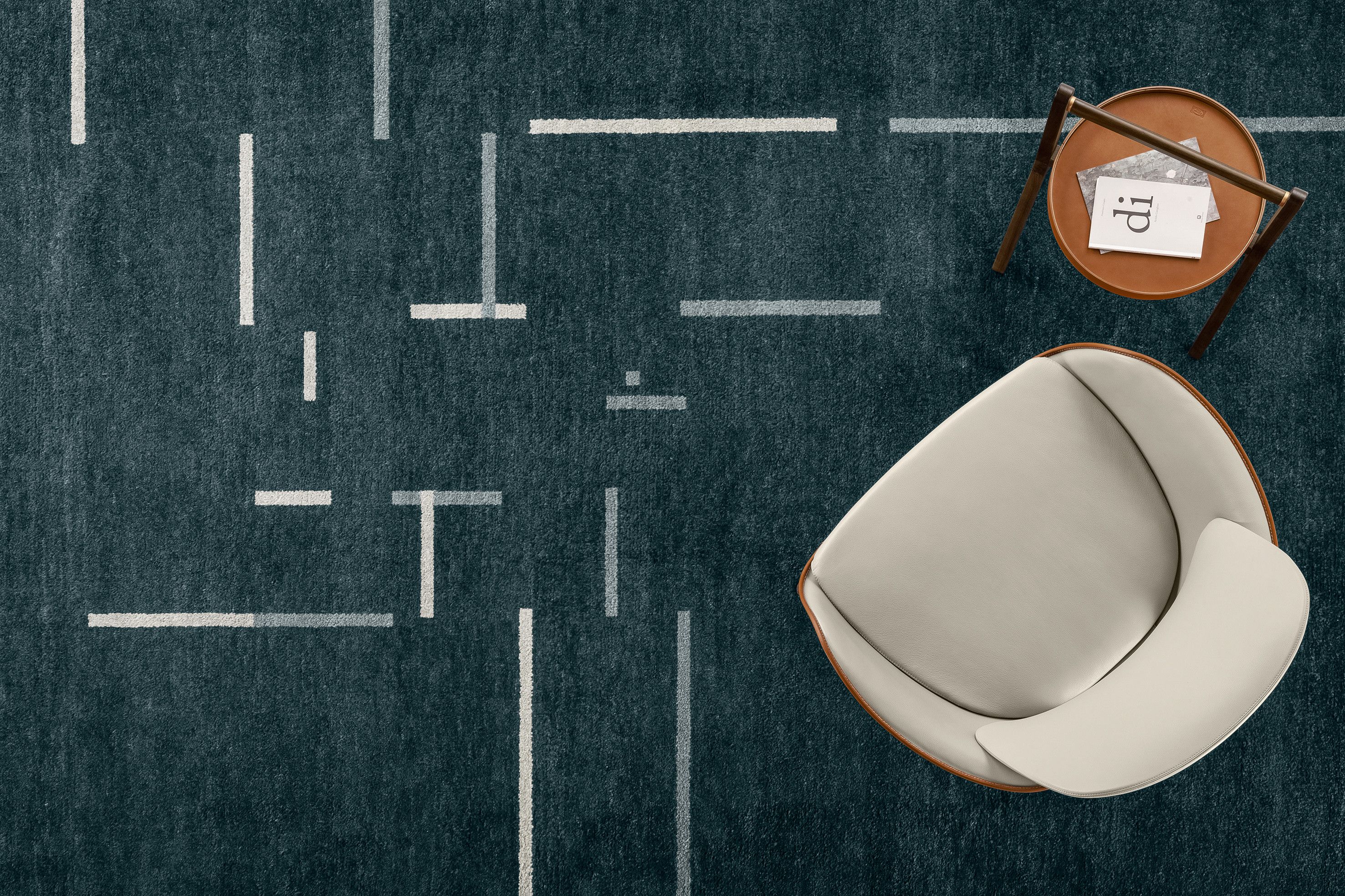 Прямоугольный ковер ручной работы из шерсти Poltrona Frau коллекция-мебель и аксессуары ARCH-00013466 - Вид №1