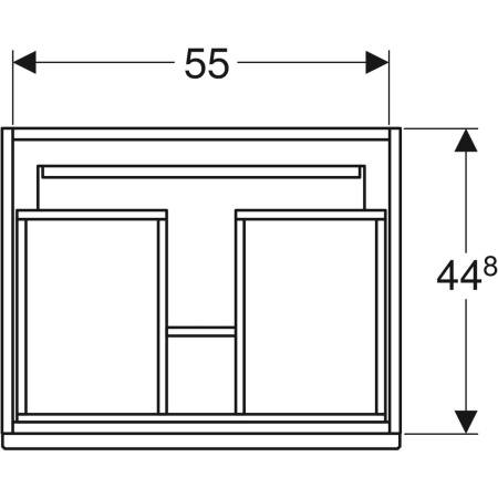 869555000 Шкафчик для встраиваемой раковины Geberit Renova Plan, с одним выдвижным и одним внутренним выдвижным ящиком Geberit  - Вид №25