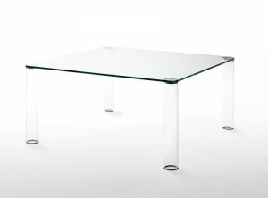 Glas Italia Квадратный хрустальный стол Pipeline