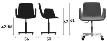 Capdell Поворотный офисный стул из ткани Ics sun-id-1378484 - Вид №2