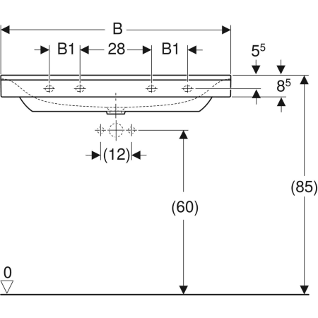 500.532.01.1 Раковина Geberit Xeno² Geberit  - Вид №3