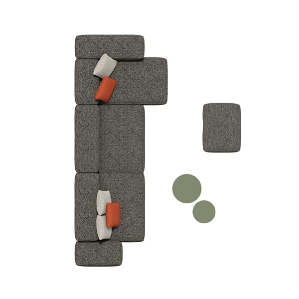 Модульный тканевый диван Febal Casa подпись ARCH-00065356 - Вид №17