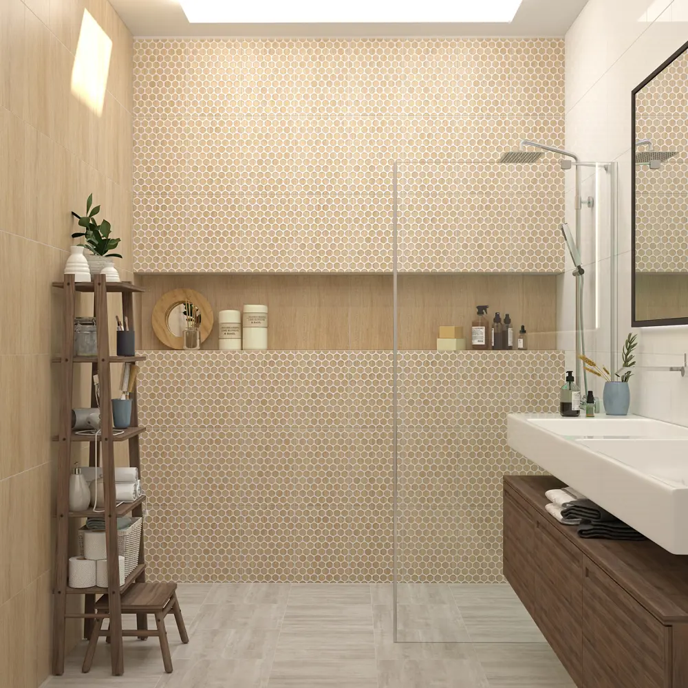 Плитка настенная Керамин Вайоминг 3Д 40x27.5 см 1.65 м² цвет бежевый STLM-2041697 - Вид №4