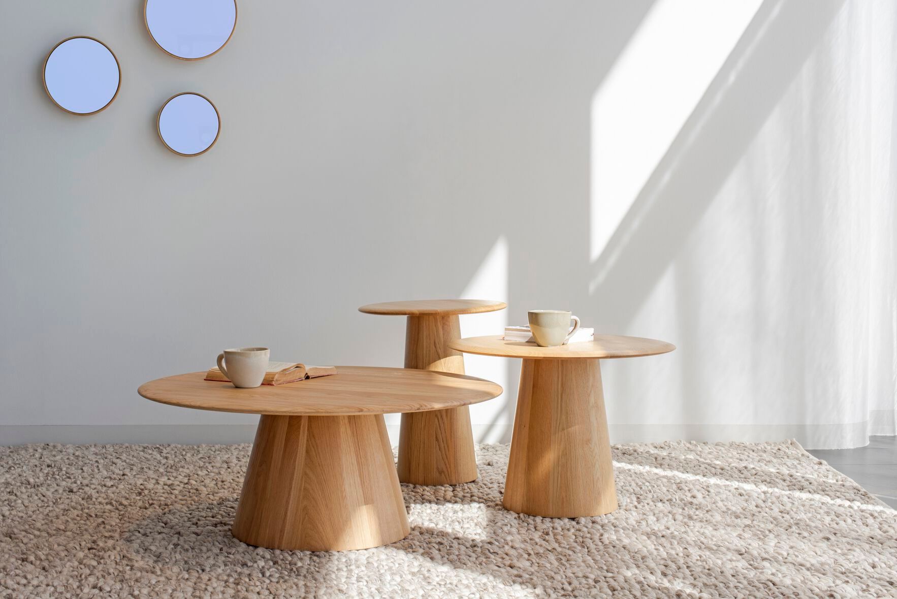 Круглый журнальный столик из дуба Gazzda Гриб ARCH-00027204 - Вид №6