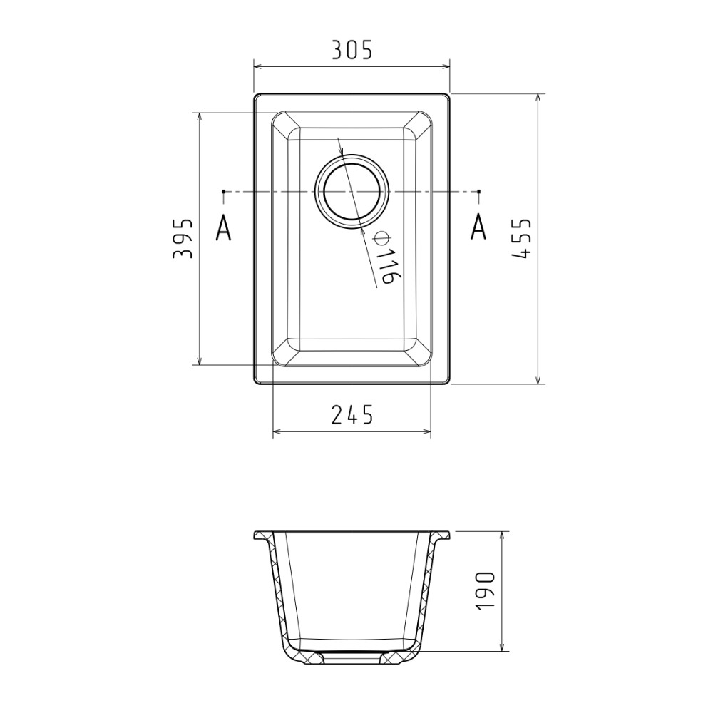 Кухонная мойка Искусственный камень  S668 GranFest GF-2540-S668 - Вид №1