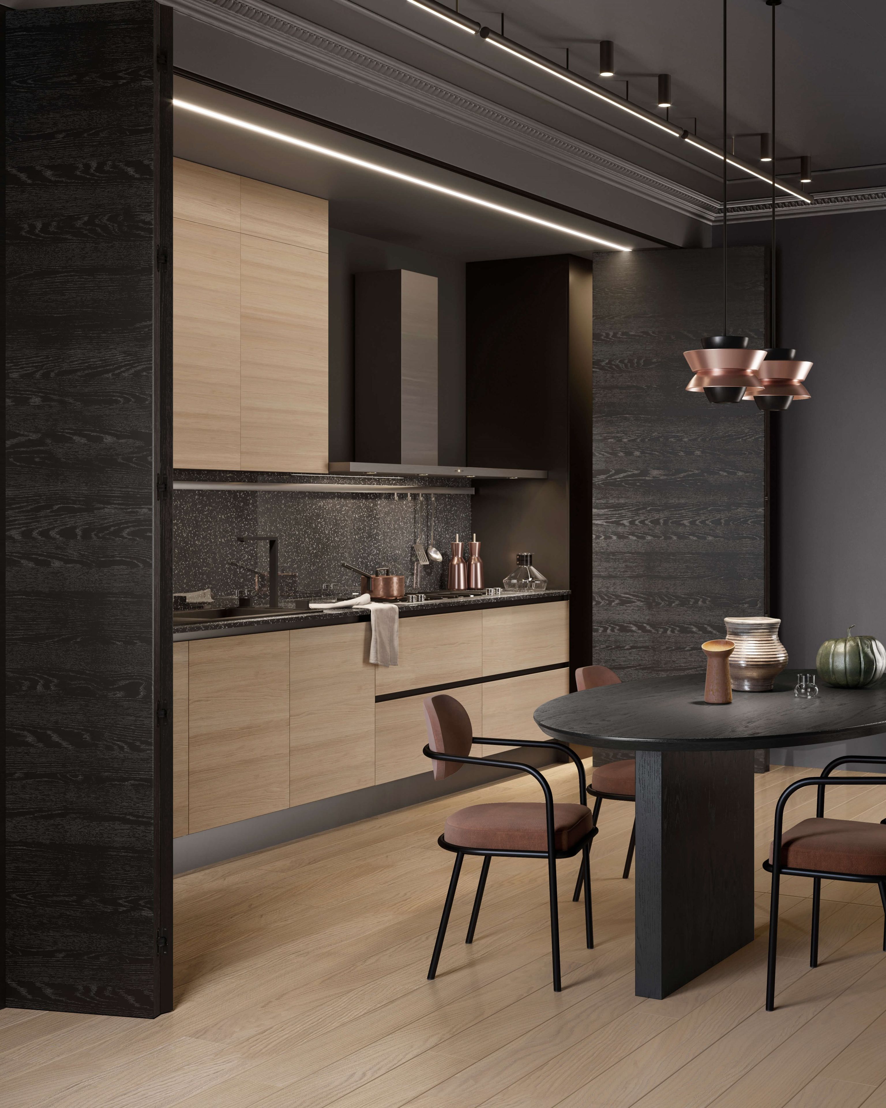 Выдвижная кухня на заказ GAROFOLI Custom Kitchens ARCH-00008748 - Вид №3