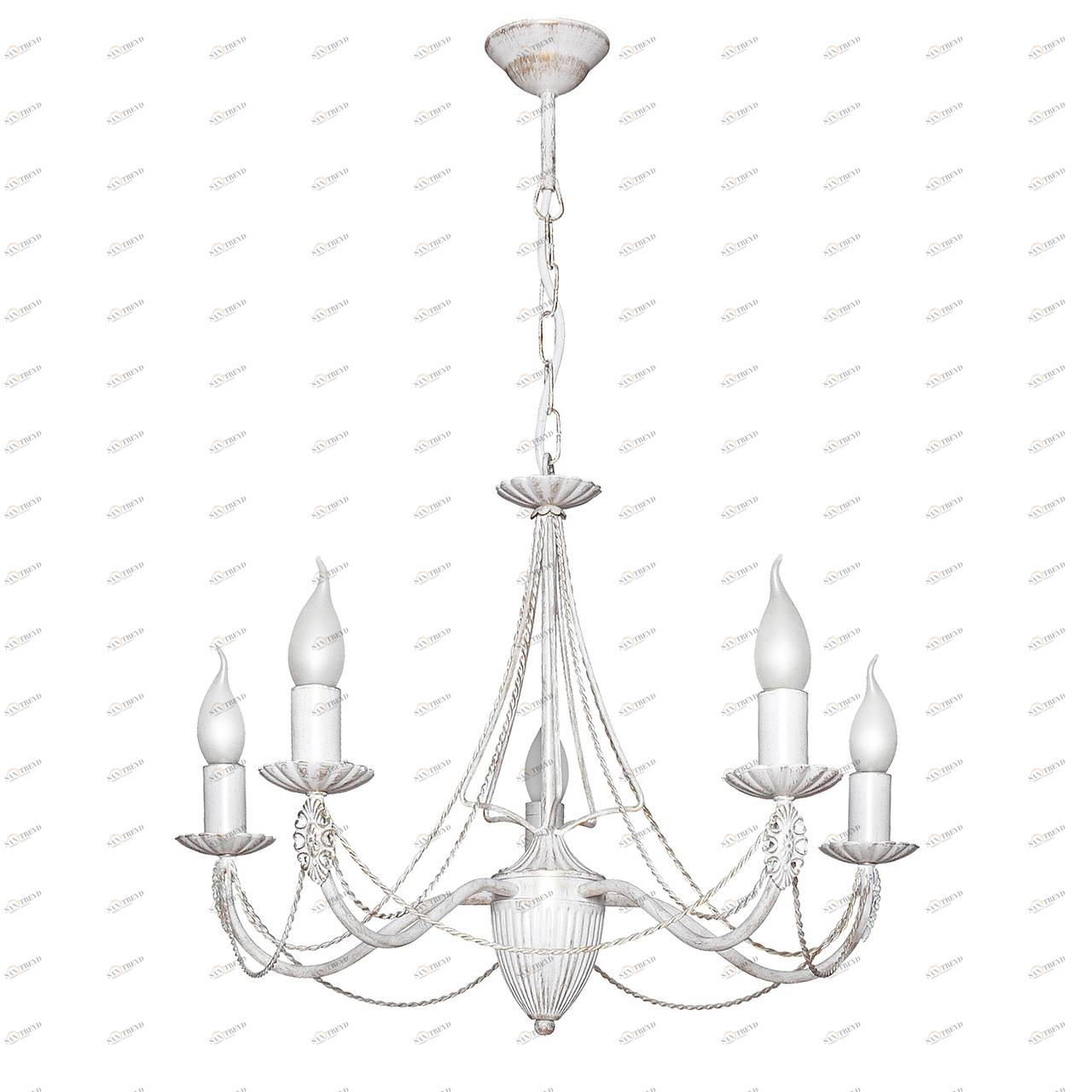 Люстра дизайнерская Always белая 10135-5L SUPERNW СВЕЧИ 056693 Белый 