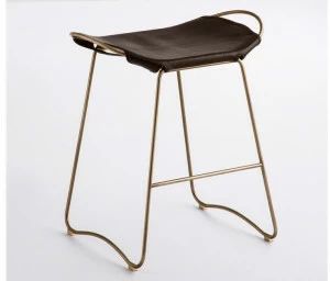 Jover+Valls Высокий табурет из саночной кожи Hug