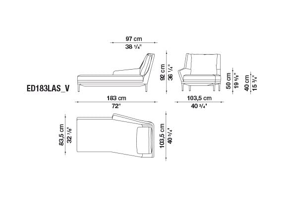 Ткань Dormeuse B&B Italia Edouard ARCH-00140009 - Вид №3
