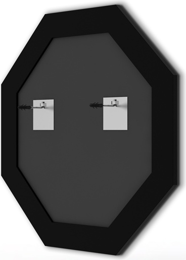 BY 3789 Зеркало в багетной раме - римское серебро 88 mm EVOFORM Octagon - Вид №1