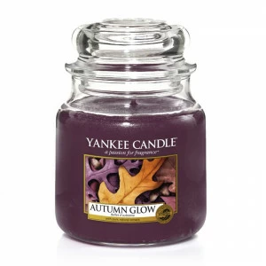 Свеча средняя в стеклянной банке "Осенний свет" Autumn Glow 411 гр 65-90 часов YANKEE CANDLE  267996 Фиолетовый