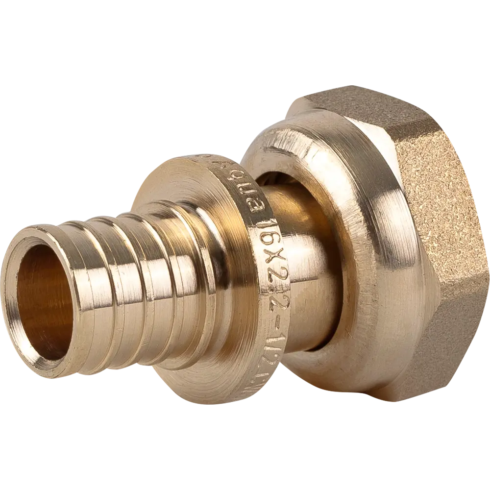 82148938 Переходник Pro Aqua 1/2"x16 мм ВР латунь AX6001612 STLM-0020367  - Вид №2