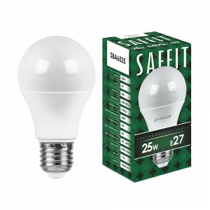 Лампа светодиодная SAFFIT "Шар" E27 25W 6400K SBA6525 55089 SAFFIT  00-3956579 Матовый