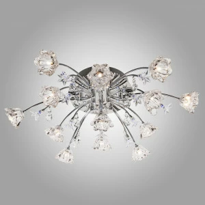 Потолочная люстра Eurosvet 4928/13 хром/бело-голубой EUROSVET ДИЗАЙНЕРСКИЕ 182509 Хром