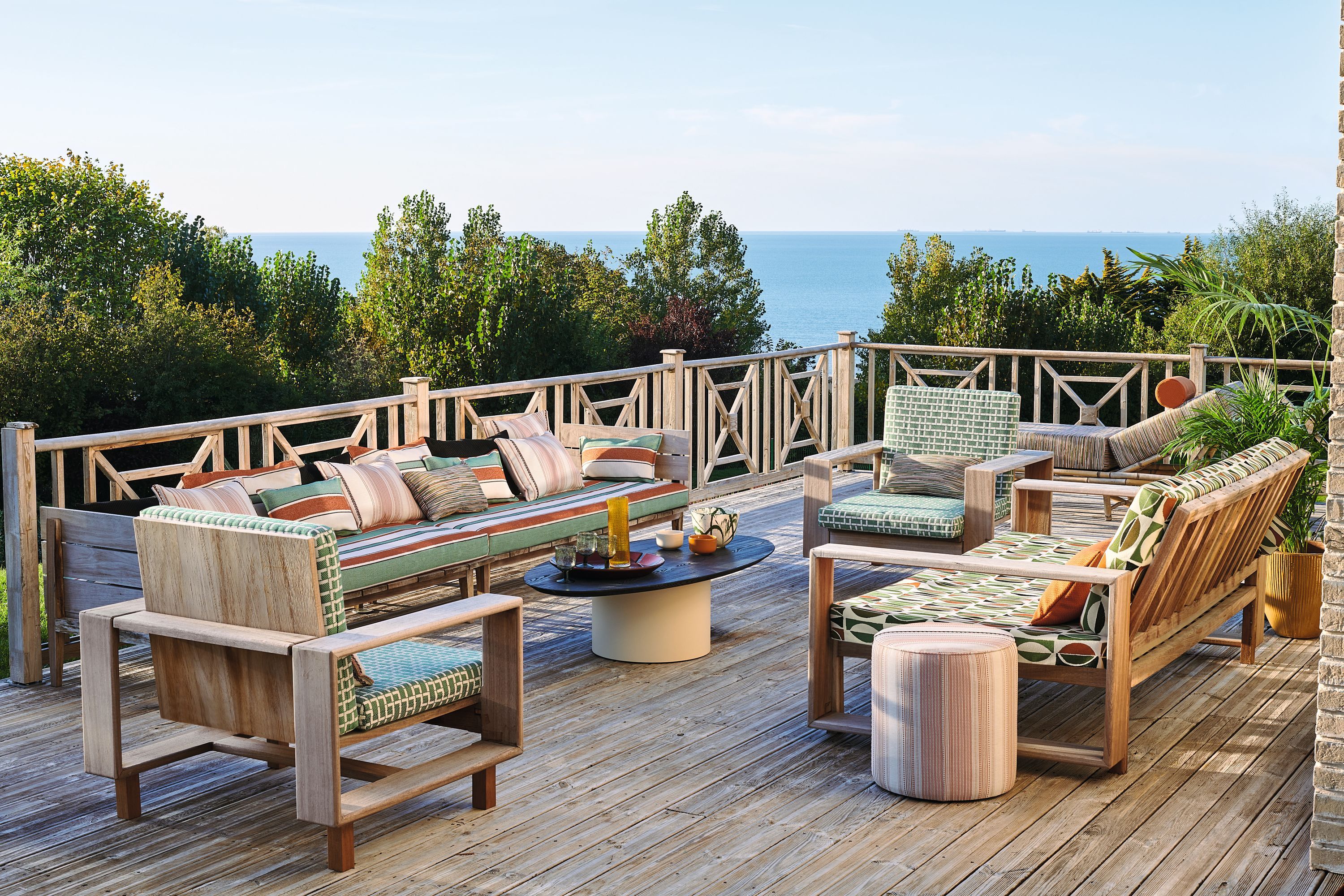 Ткань с графическим рисунком Casamance Amalfi ARCH-00083193 - Вид №3