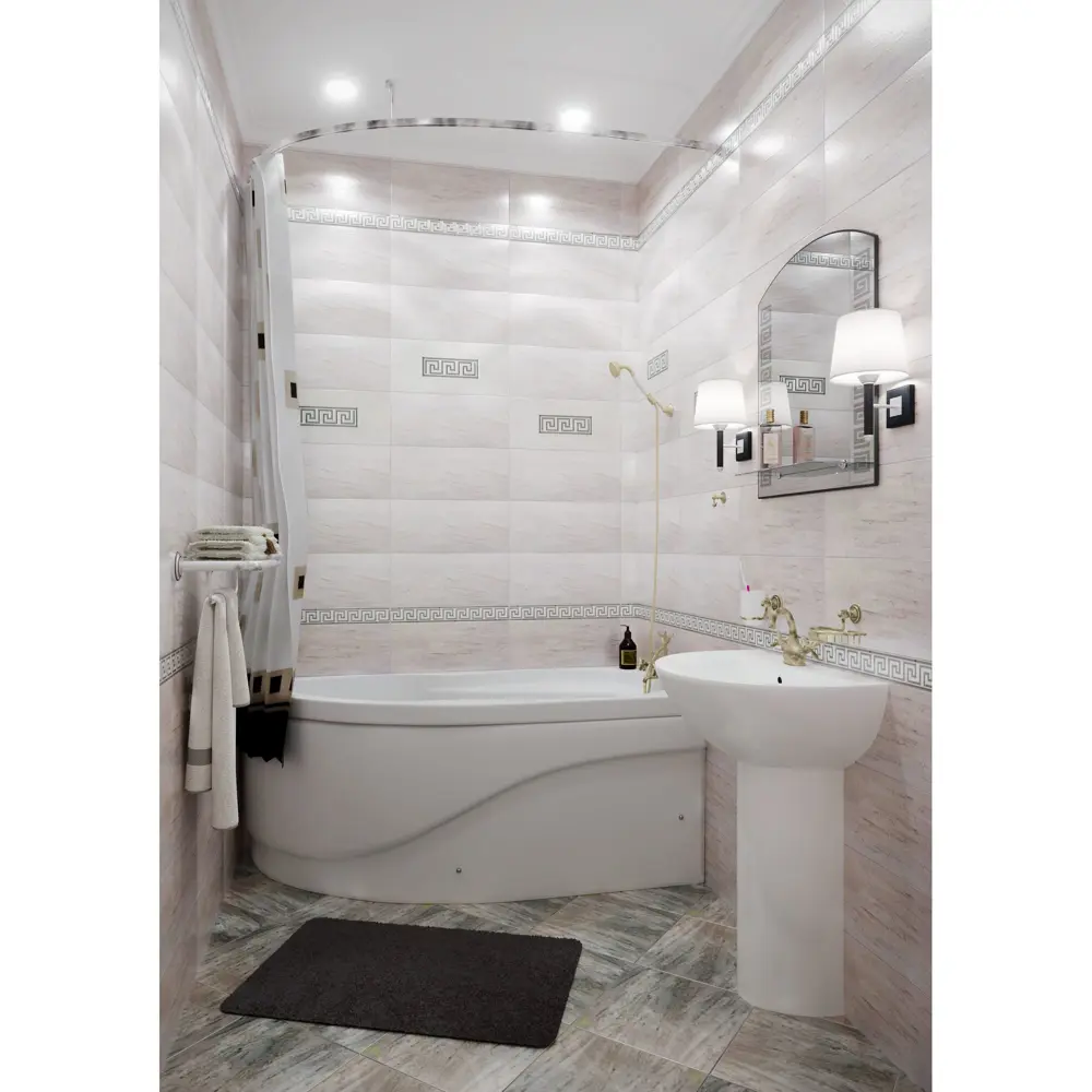 Плитка настенная PiezaRosa «Шампань» 20х45 см 1.08 м2 цвет коричневый 15036604 STLM-2033459  - Вид №4