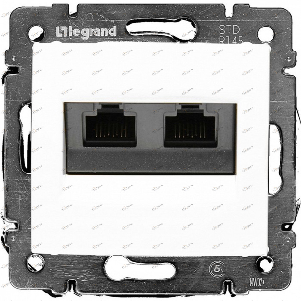 Розетка компьютерная Legrand Valena 2xRJ45 кат. 5e UTP белая 7657