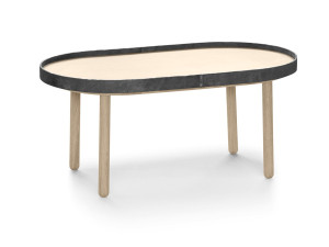 Деревянный овальный журнальный столик