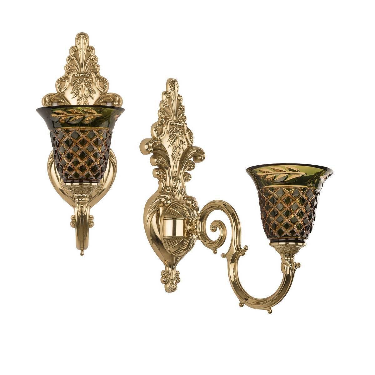 Бра настенное зеленое Bohemia Ivele 7203B15 BOHEMIA IVELE ПОД СТАРИНУ 00-3888862 Зеленый  - Вид №1