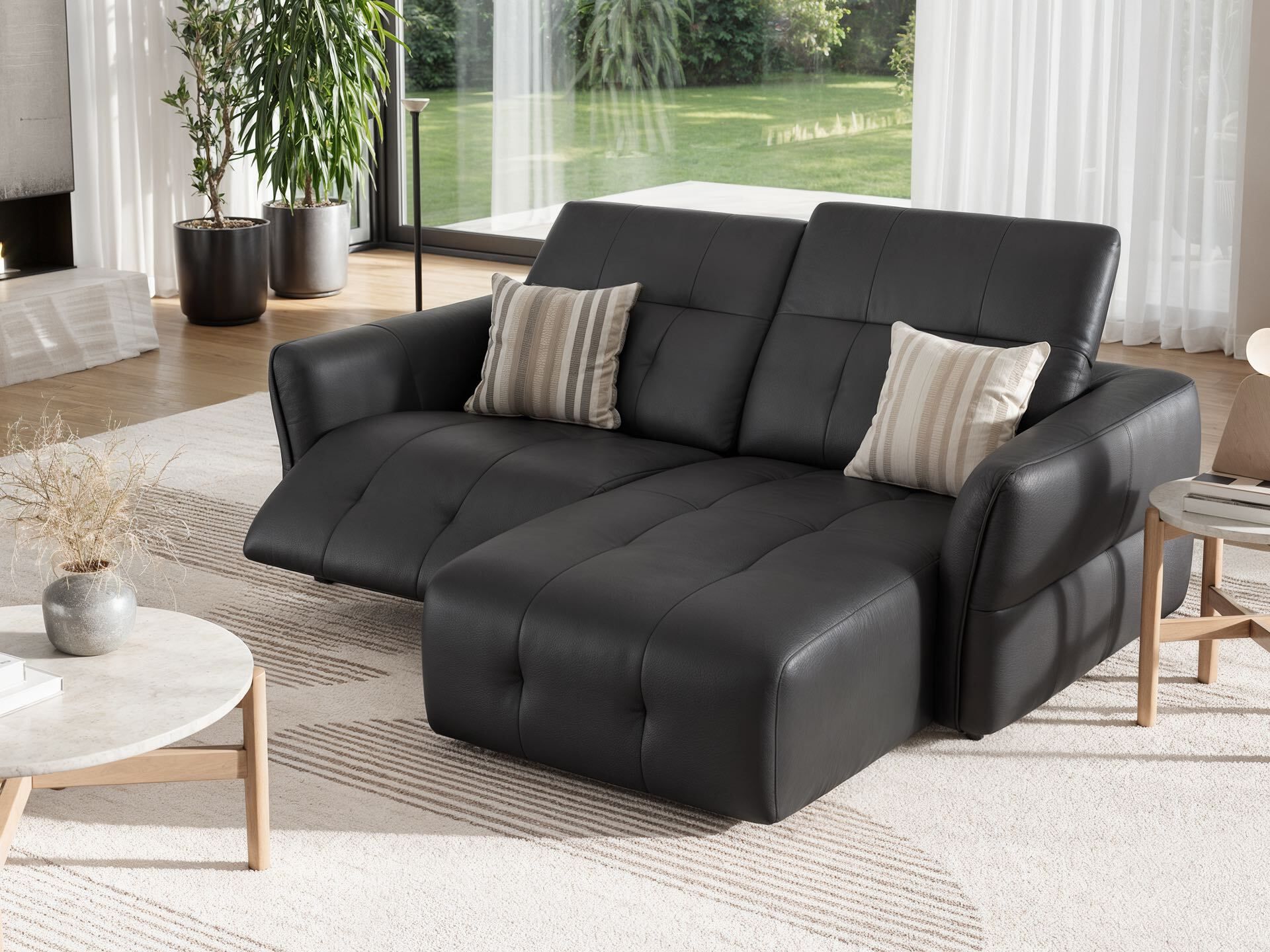 Кожаный диван с полуостровом Sofanella Maranello ARCH-00134642 - Вид №5