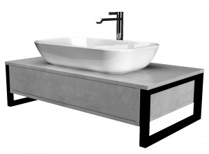 У85852 Тумба GRUNGE LOFT 90П 1в.я Бетон светлый 1 Marka GRUNGE LOFT