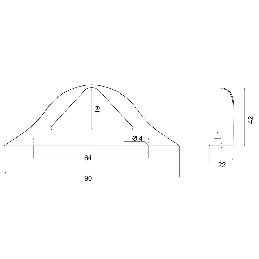 86899597 Ручка-скоба мебельная Pinza ЦАМ 64 мм цвет золото STLM-1006735 PALLADIUM  - Вид №2