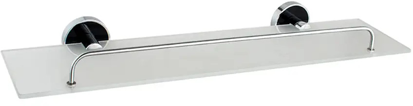 91594423 Полка для ванной комнаты zenfort 102323 металл, стекло 13.9x52 см цвет серый, серебристый STLM-0975789