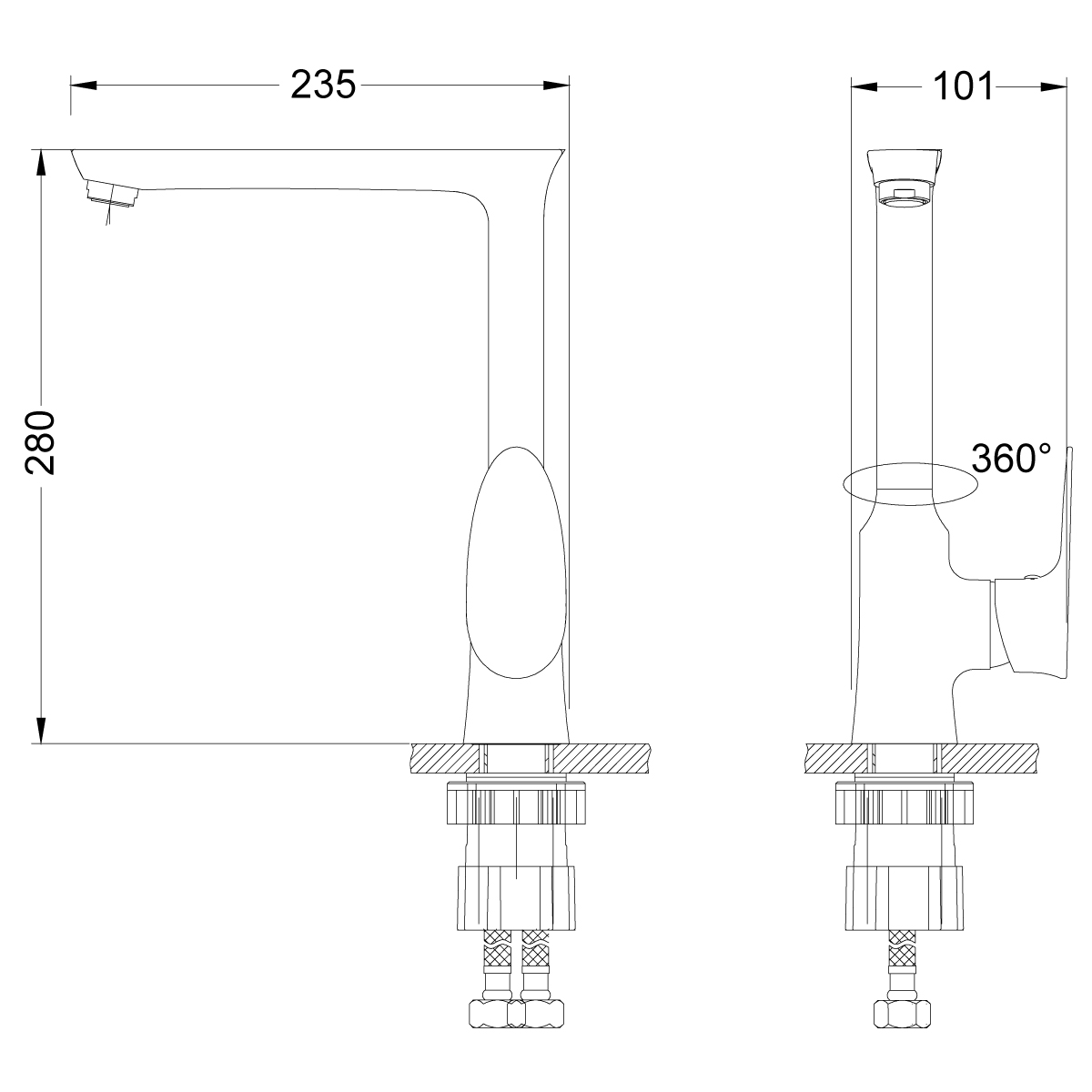 LM0205C Смеситель Nero для кухни LEMARK NERO  - Вид №2