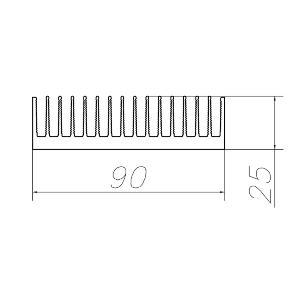 1532 Профиль алюминиевый 90мм * 25мм * 2 ,55кг LAB.Space  - Вид №1