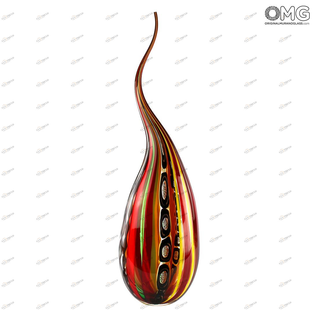 4388 ORIGINALMURANOGLASS Ваза Halley - Афро Челотто - муранское стекло OMG 13 см 