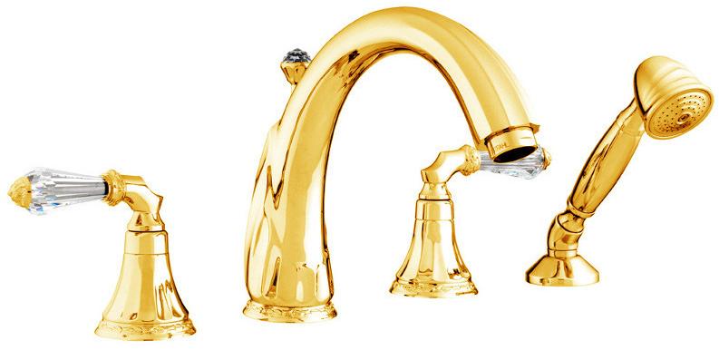 Bronces Mestre Комплект для ванны на 4 отверстия с кристаллами Swarovski® Adriatica sun-id-1371474 - Вид №1