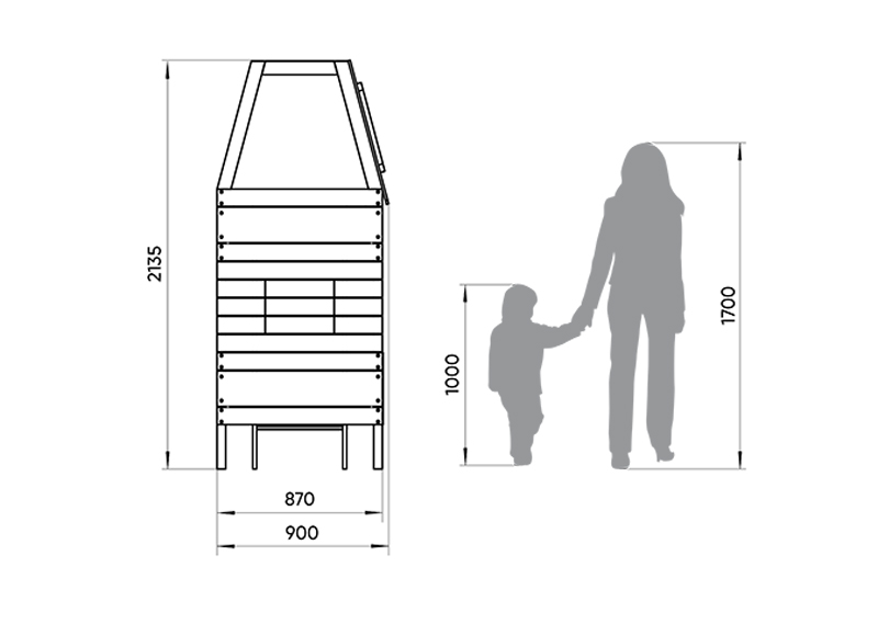 Кровать-домик двухъярусная Home West M 80х160 см белая, серая ELLIPSE ELLIPSE HOME 351801 Белый;серый Santreyd  - Вид №4