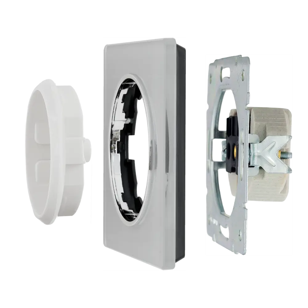 ONEKEYELECTRO Стеклянная рамка для розеток серый глянец 82838532 Florence STLM-0036863 - Вид №3