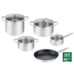 91307672 Набор посуды 9 предметов Tefal Cook Eat нержавеющая сталь цвет стальной STLM-1414811