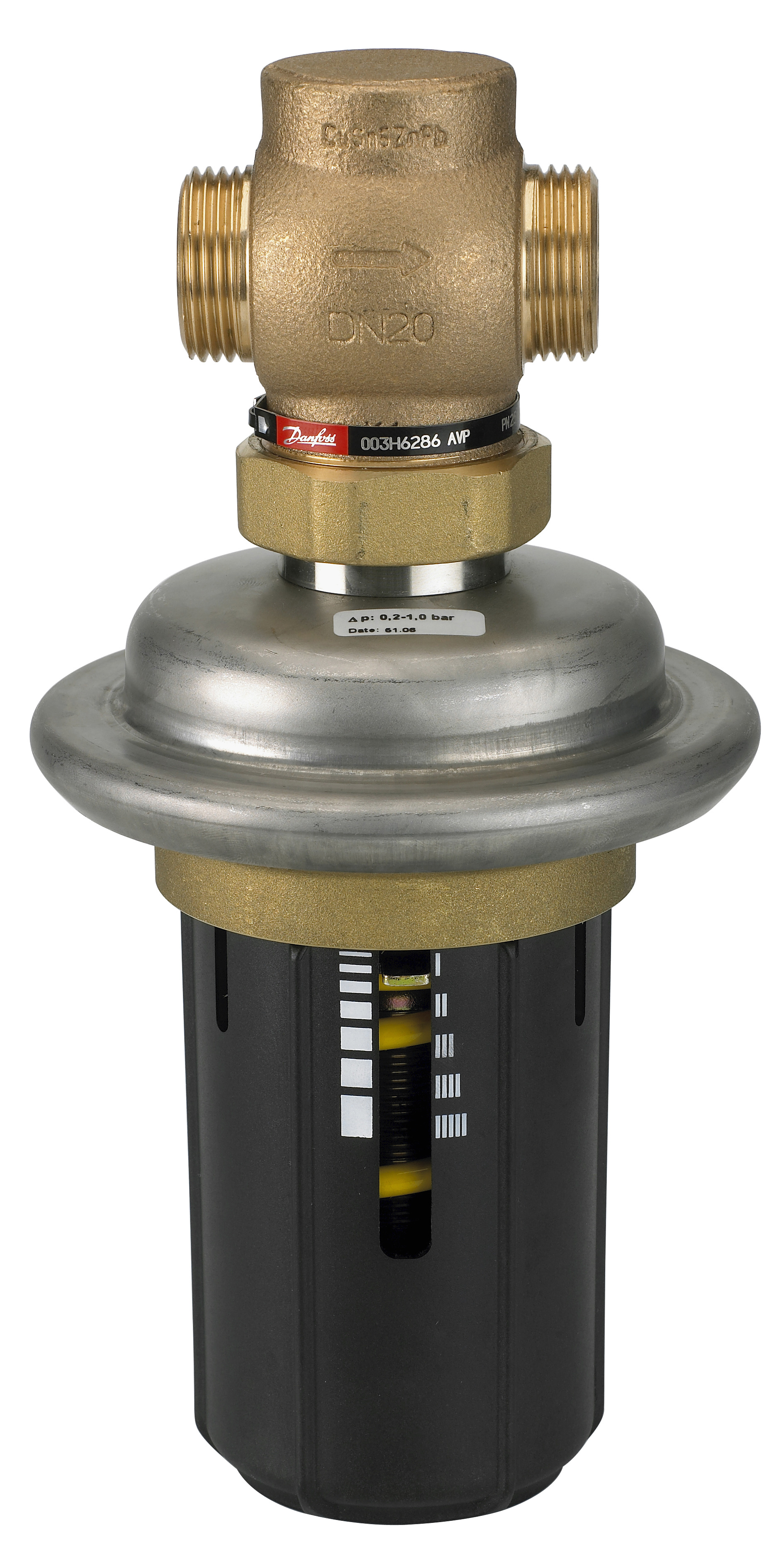 Danfoss Регулятор перепада давлений DPR для монтажа на обратном трубопроводе РПД DPR PN25 15/0,4/0,3-2,0рез./обр. 003H6184  - Вид №3