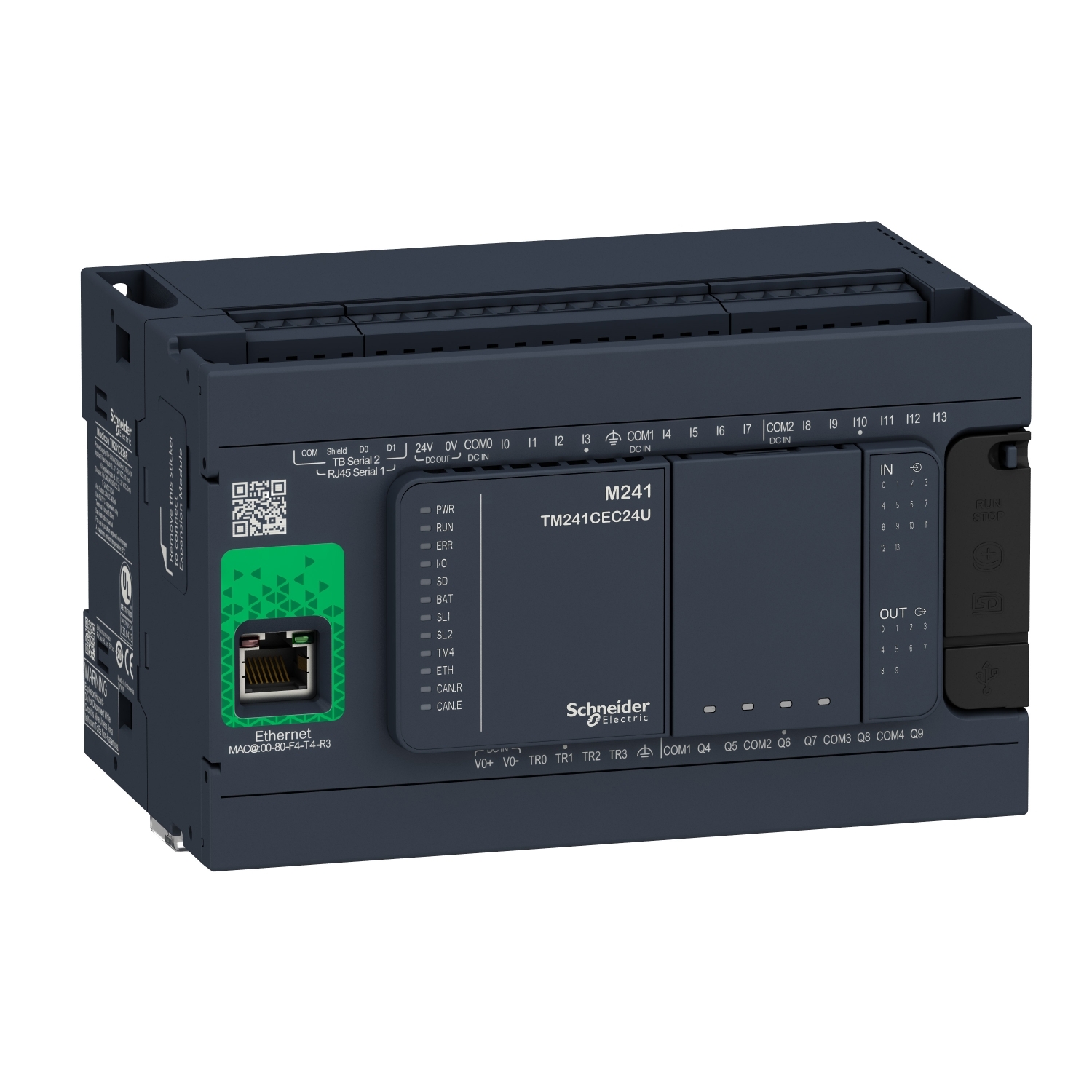 TM241CE24R БАЗОВЫЙ БЛОК M241-24IO РЕЛЕ ETHERNET Schneider Electric 