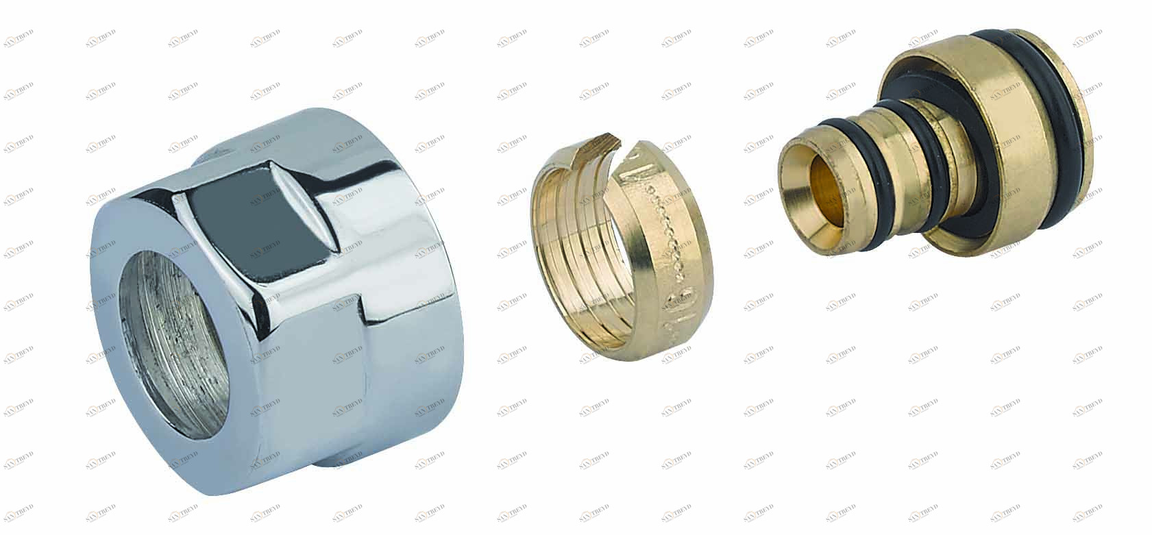 Carlo Poletti A58703L Переходник для пластиковой трубы, гайка цилиндрическая 