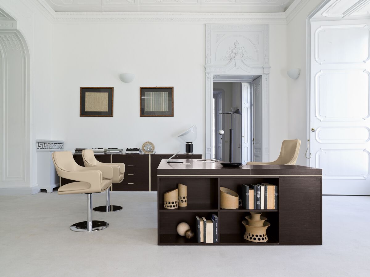 Деревянный угловой рабочий стол с ящиками i 4 Mariani ARCH-00129879 - Вид №6