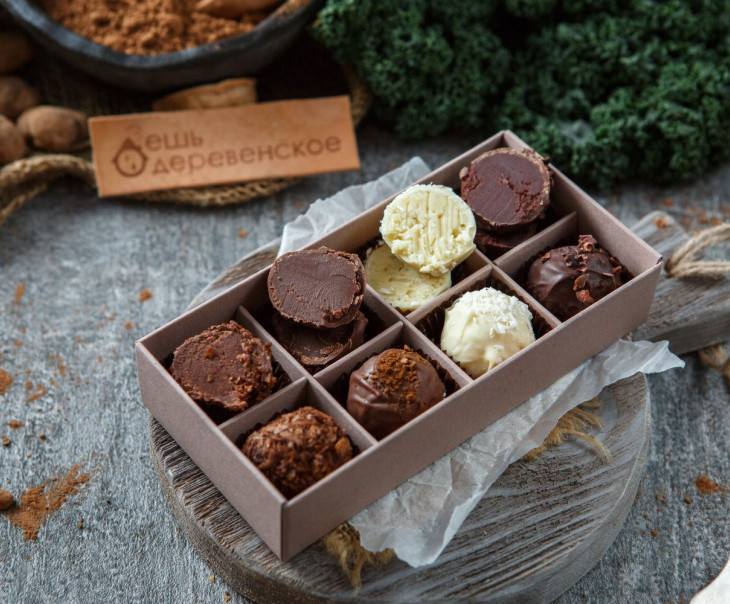 5542 Конфеты шоколадные трюфель "Ассорти" Вкусляндия  - Вид №1