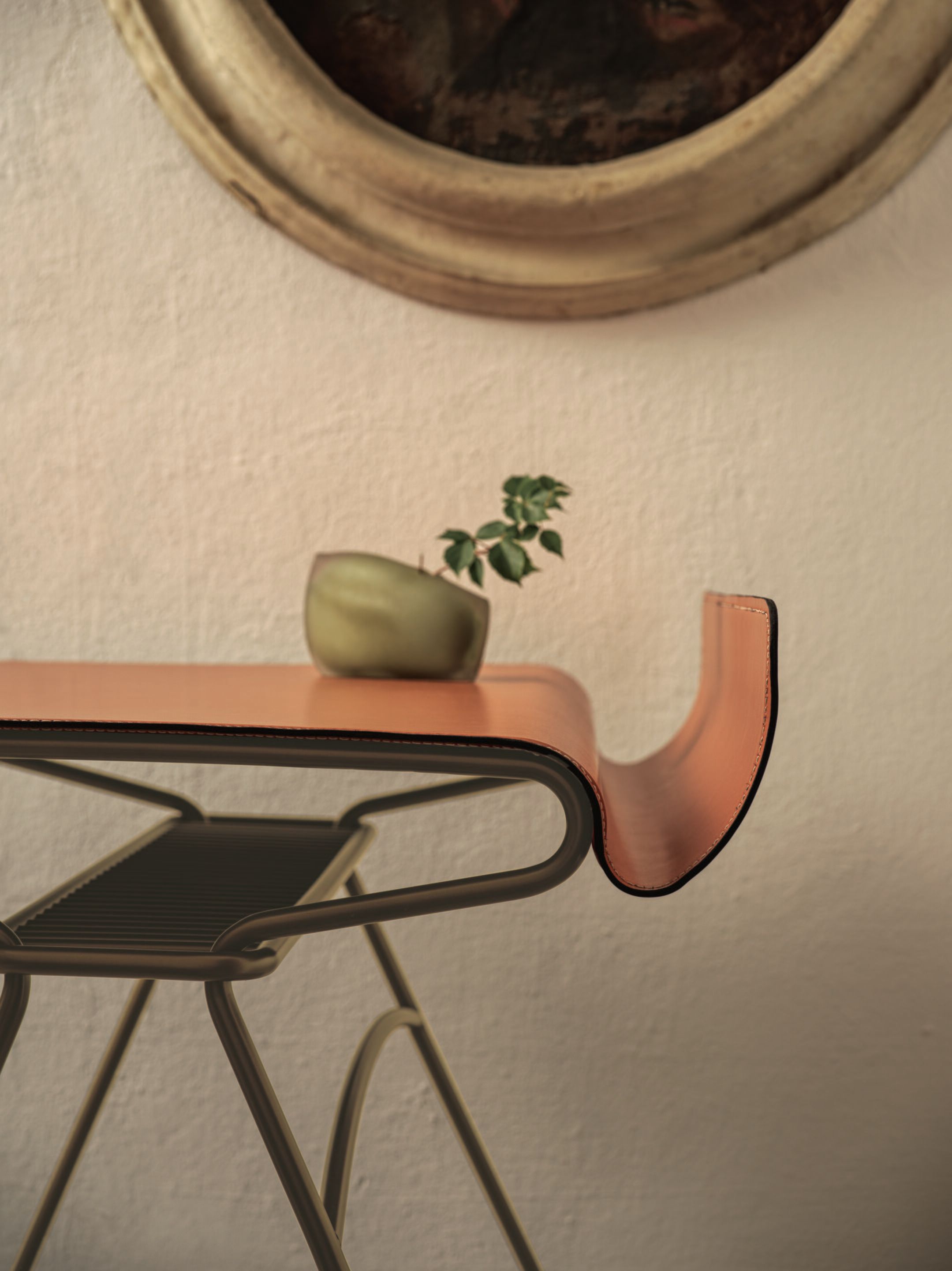 Стальной письменный стол с кожаной столешницей Bontempi Casa TAYLOR ARCH-00090067 - Вид №4