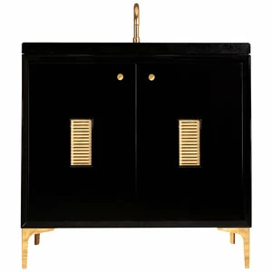 BLACK FRAME WITH LOUVER Тумбочка Linkasink