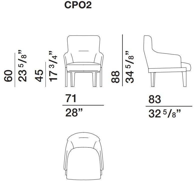 Molteni & C. Кожаное кресло с подлокотниками Chelsea sun-id-1405967 - Вид №3