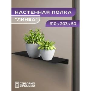 91870578 Полка Ilikpro 61x20.3 см металл цвет черный STLM-1534329